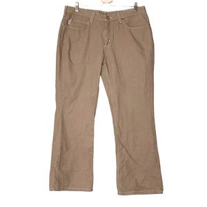 NEW NWT Carhartt Women's 14 Traditional Boot-Cut Canvas Jean Khaki Work Pants